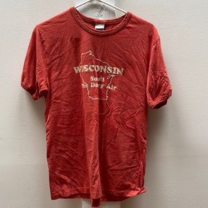 Funny Wisconsin smell the dairy air red super soft shirt